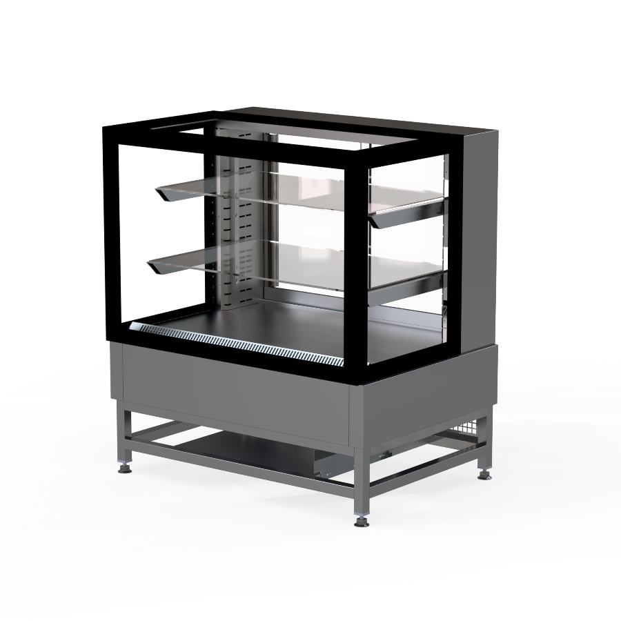 ŠALDOMA KONDITERIJOS VITRINA "CUBE"  900mm ŽEMAS