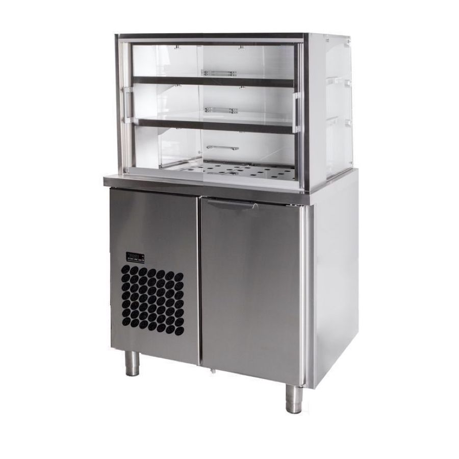 SAVITARNOS VITRINA 860mm SU 2 LENTYNOMIS