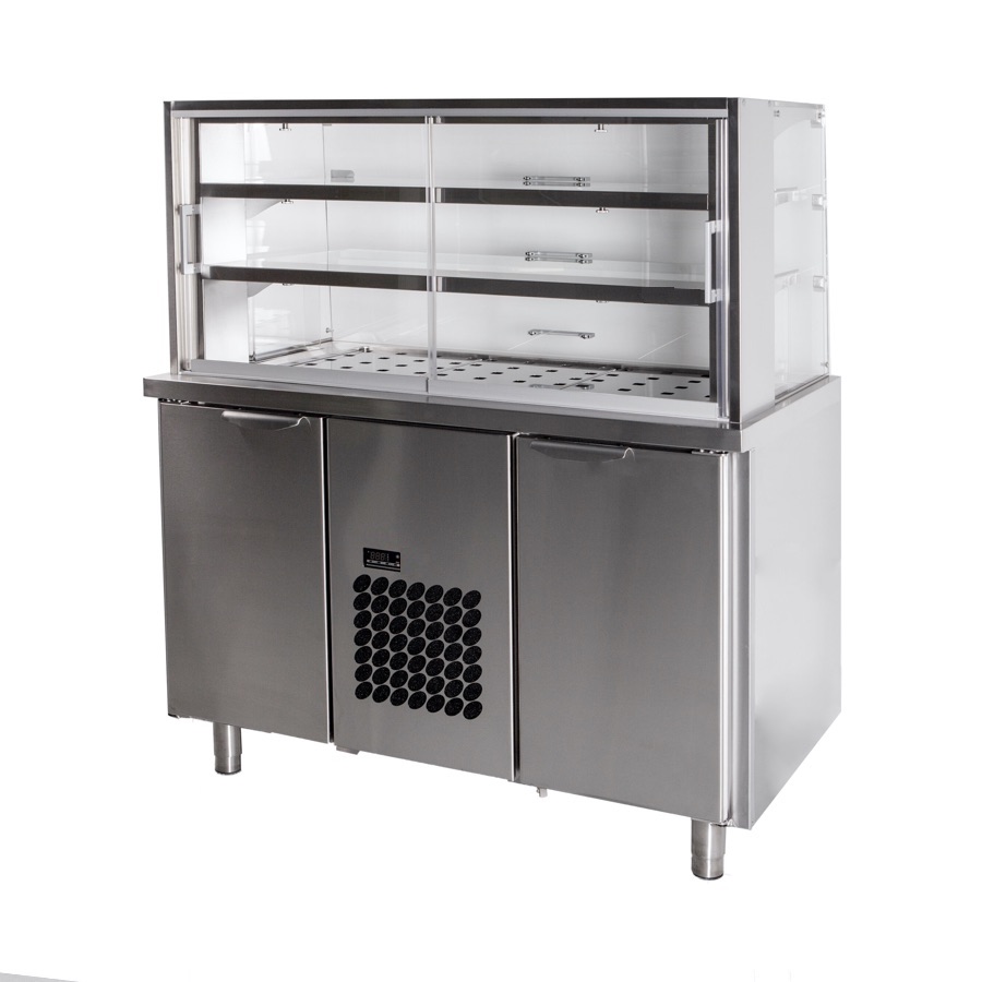 SAVITARNOS VITRINA 1260mm SU 2 LENTYNOMIS
