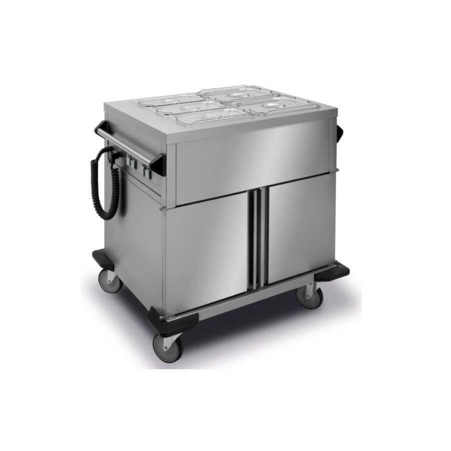 BAIN-MARIE VEŽIMĖLIS 2 X GN 1/1 SU ŠILDYMO SPINTA