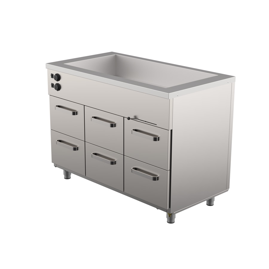 BAIN-MARIE SU ŠILDYMO SPINTELE 1600MM