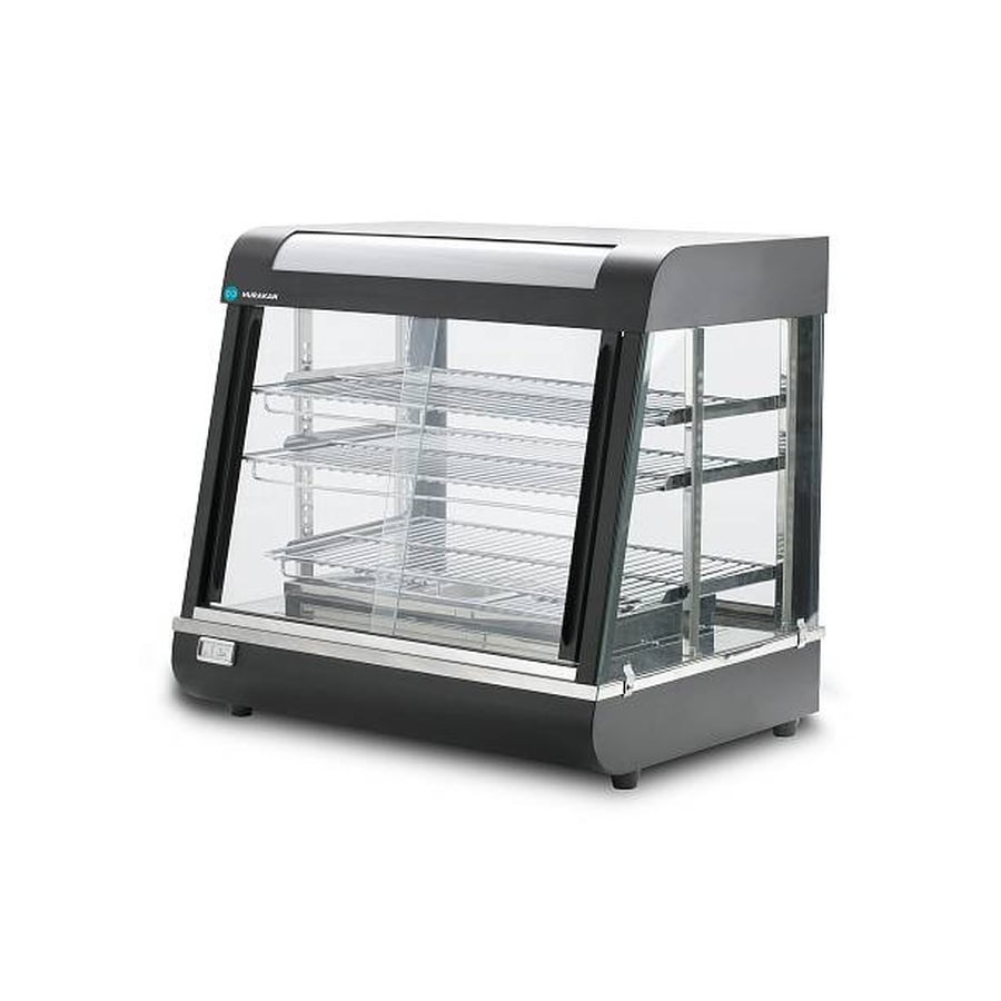 ŠILDOMA VITRINA JUODA WD3