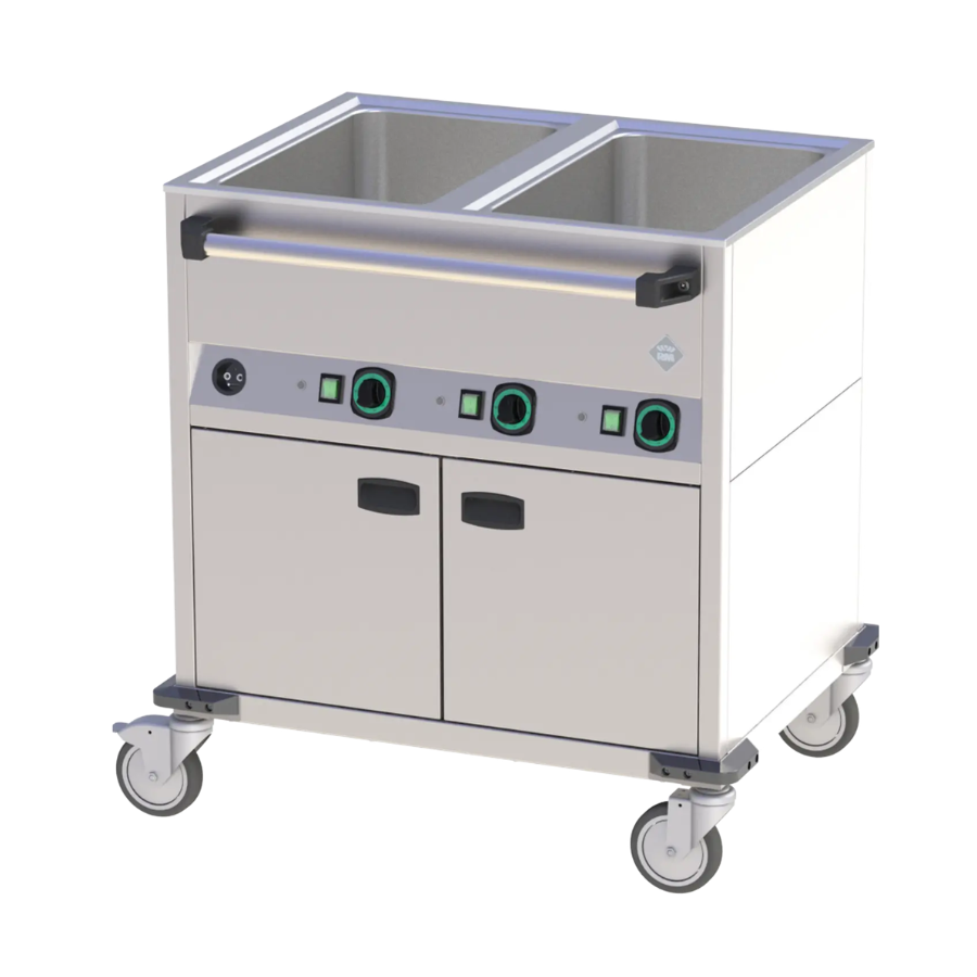 BAIN-MARIE VEŽIMĖLIS ELEKTRINĖ GN 2-1/1 ŠILDYMO SPINTELĖ VALDIKLIAI ILGESNĖJE PUSĖJE | RM - BMPD 2120 CSH