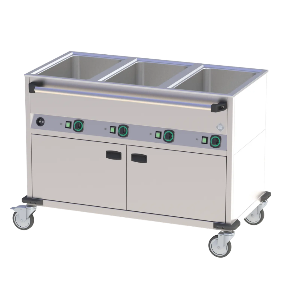 BAIN-MARIE VEŽIMĖLIS ELEKTRINĖ GN 3-1/1 ŠILDYMO SPINTELĖ VALDIKLIAI ILGESNĖJE PUSĖJE | RM - BMPD 3120 CSH